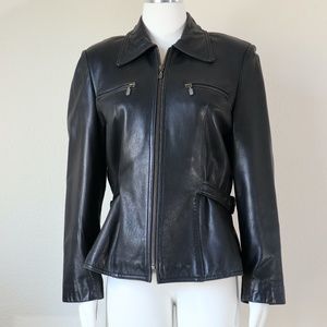 Black leather jacket
